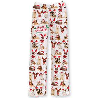 Brief Insanity Happy Howlidays Holiday Dog Lightweight Lounge Pants