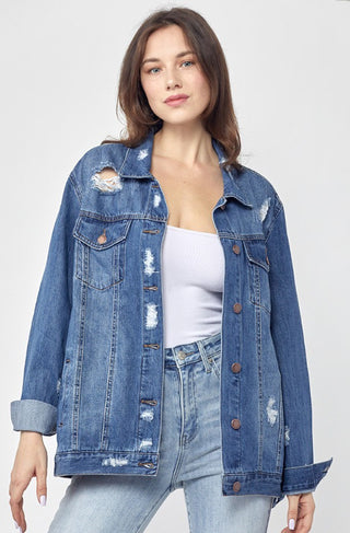 Risen Loose Fit Distressed Jacket