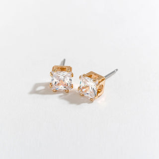 6mm Large Square Cubic Zirconia Ear Sense