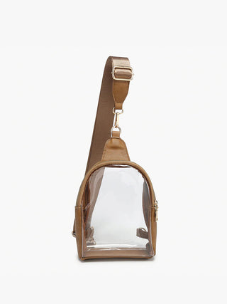 Jen & Co Ellen Clear Sling Bag Taupe M2436CR