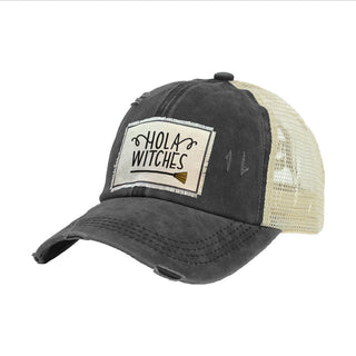 Hola Witches Vintage Distressed Trucker Hat