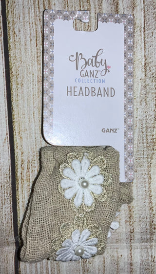 Ganz Burlap Baby Headband