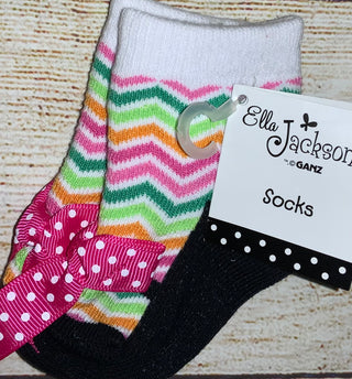 Ganz Ella Jackson Chevron Socks 0-12M