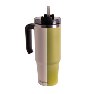 Del Sol Color Changing Tumbler White to Green