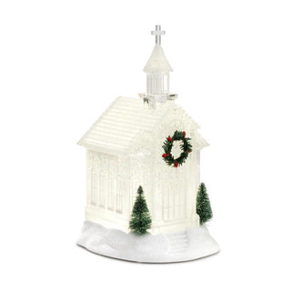 Lighted Crystal Church Figurine
