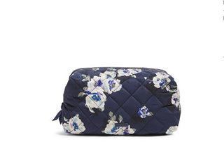Vera Bradley Performance Twill Large Cosmetic Blooms and Branches Navy