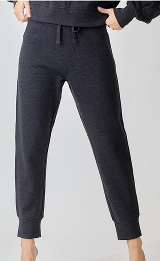 Risen Soft Knit Jogger Pants Washed Black