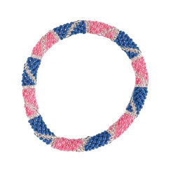 Simply Southern Bead Bangle Pink Blue Color Block