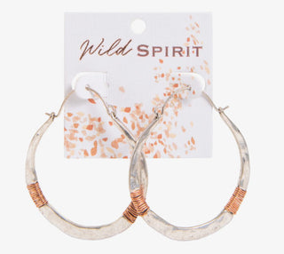 Howard’s Wild Spirit Hammered Hoop Earrings