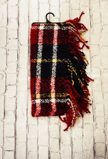 Mirabeau Infinity Scarf Red Plaid