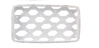 White Washed Wood Weaved Basket