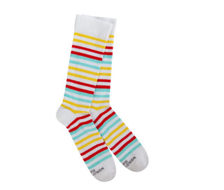 World's Softest Support Fit White Multi Stripe