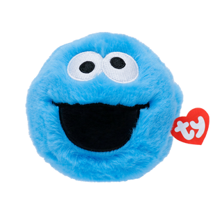 Ty Beanie Bouncer Cookie Monster plush in blue