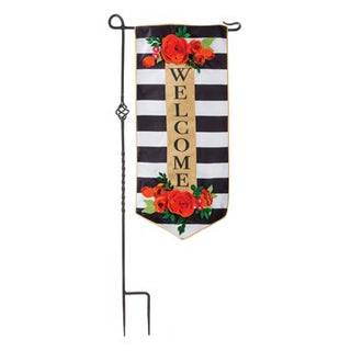 Floral Stripe Welcome Banner