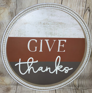 Round Wood Fall Sign