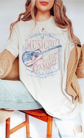 Kissed Apparel Nashville Music City Oversized Graphic Tee