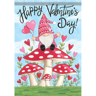 Valentine Gnome Garden Flag