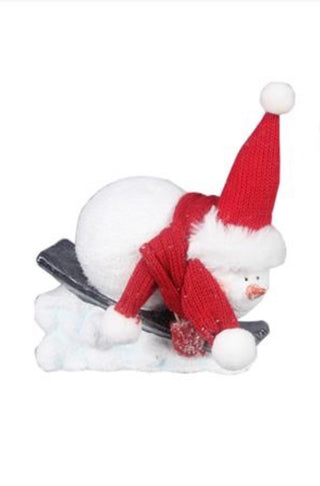 Resin Snowman on Sled