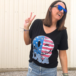 Sew in love USA emoji tshirt