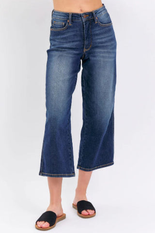 Judy Blue MR Tummy Control Crop Wide 88876