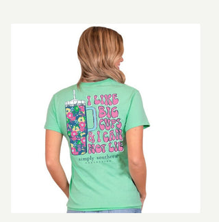 Simply Southern Cups T-Shirt Sea