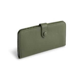 Vera Bradley Leather Tab Wallet Bronze Green