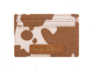 Simply Southern Leather Card Slot Holder Cow