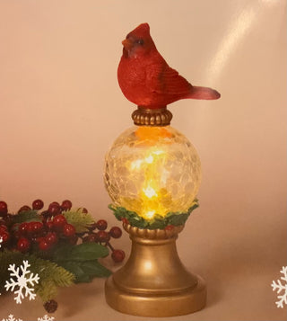 Lighted Cardinal Table Lamp