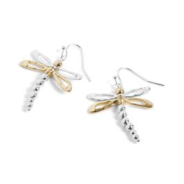 Whispers Mixed Metal Dragonfly Earrings WN004535