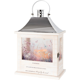 In Memory Wood Slat Lantern