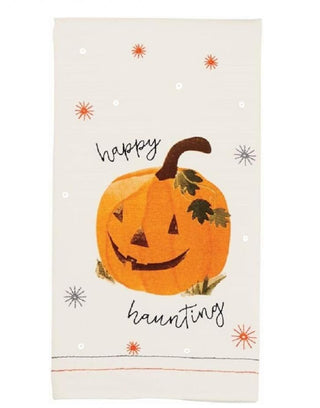Mudpie Pumpkin Sequin Hand Towel