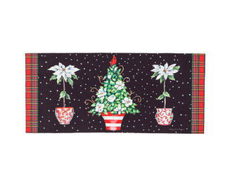 Red Chinoiserie Topiaries Switch Mat