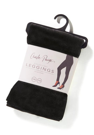 Curvy Nylon Spandex Fleece Lined Leggings by Charlie Paige
