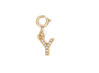 My Fun Colors Rhinestone Initial Gold Y