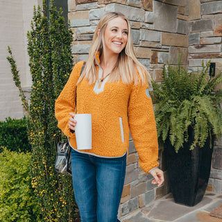 Mustard Yoke Neck Pullover