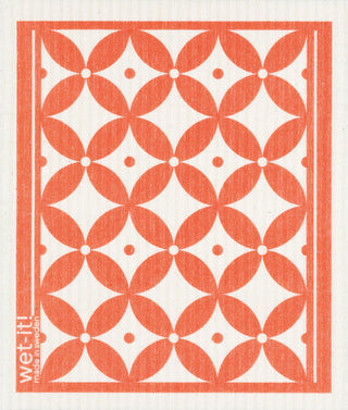 Wet It! Classic Coral Swedish Dishcloth
