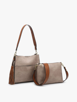 Jen & Co Lyla Bucket Bag Warm Grey M1867