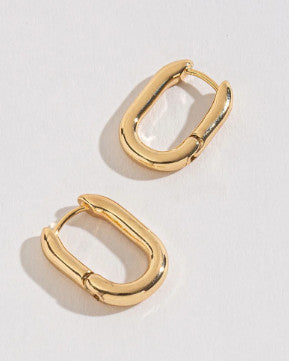 Howard’s Medium Link Huggie Hoop Earrings Gold