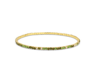 My Fun Colors Petite Crystal Tennis Bracelet Olive Mix/Gold