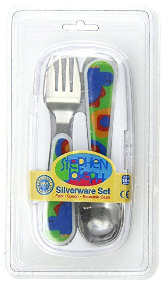 Stephen Joseph Silverware Set with Case Dino