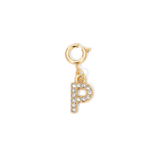 My Fun Colors Rhinestone Initial Gold P