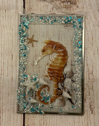 Glass Seahorse Ornament