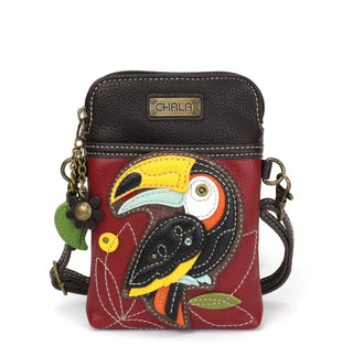 Chala 827 Cellphone Crossbody Toucan Burgundy