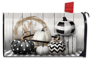Black & White Pumpkins Mail Wrap