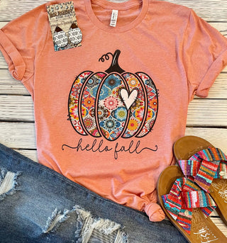 Southern Attitude Designs Hello Fall Pattern Pumpkin