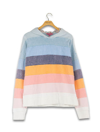 Simply Southern Washed Striped Hoodie Multi