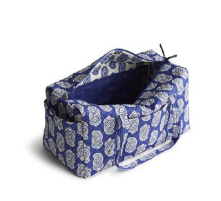 Vera Bradley Large Original Duffel Iconic Paisley Deep Ultramarine
