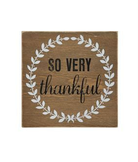 So Very Thankful Box Sign