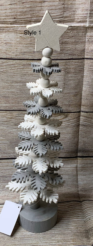 Wooden Snowflake Tree
