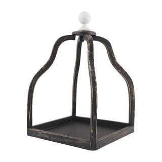 Black Wooden Lantern Small